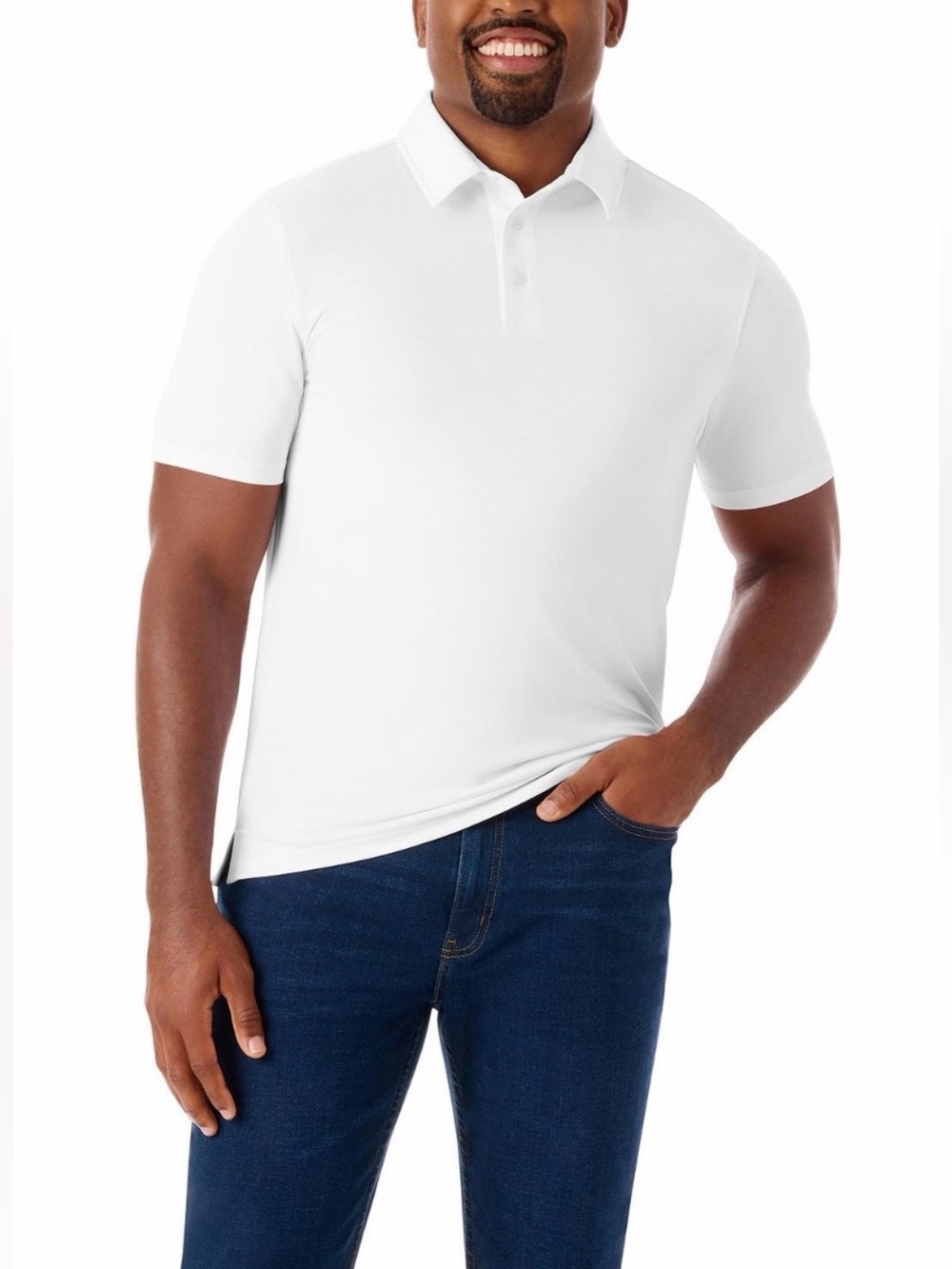 Classic White Men's Polo Shirt - White